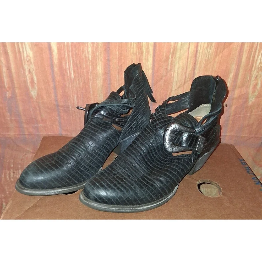 Ariat Black Leather Booties Sz 8B